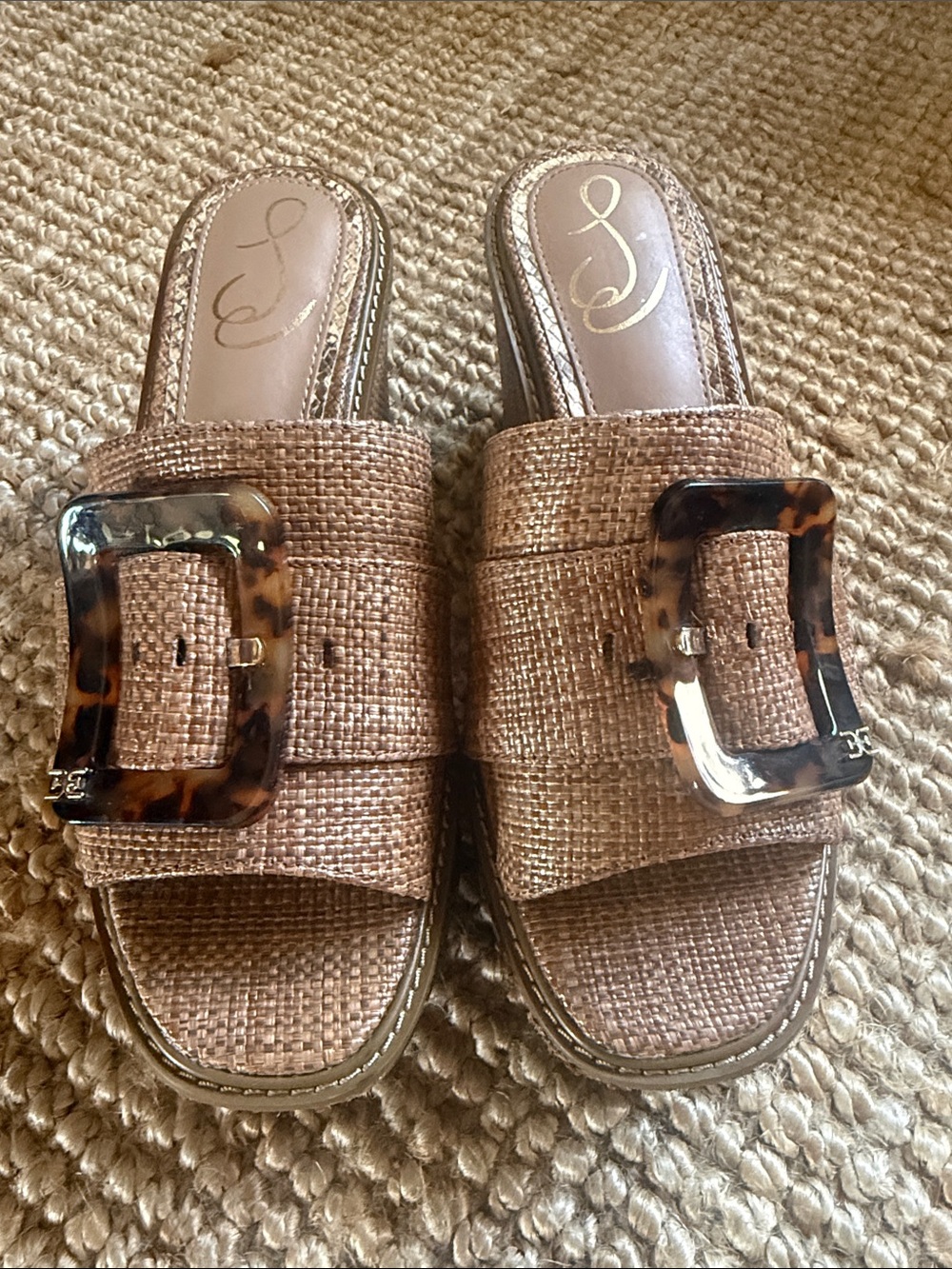 ⚜️ SAM EDELMAN LIVI PLATFORM WEDGE SIZE 8 TAN/BROWN ⚜️ - Picture 9 of 10